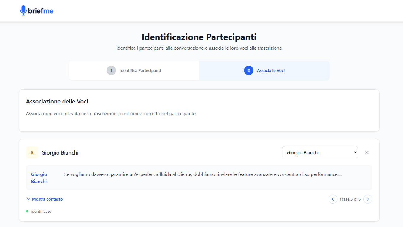 Identificazione speaker